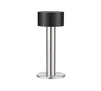 Confezione da 2 fermaporta con adesivo nero, in acciaio inox, per montaggio a pavimento, protezione da parete senza punzonatura (100 mm)