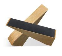 Confezione da 2 fermaporta in legno, antiscivolo, per pavimenti, per tutti i tipi di porte e superfici, ogni fermaporta spesso 5,1 cm, lungo 16 cm con gomma