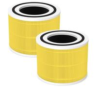 Confezione da 2 filtri di ricambio Core 300S compatibili con purificatore d'aria LEVOIT Core 300 e Core 300S, True HEPA 3 in 1 con filtro di ricambio Core 300 ad alta efficienza, giallo