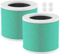 Confezione da 2 filtri di ricambio HY1800 compatibili con purificatore d'aria HY1800 MORENTO/Loytio/AYAFATO/IOIOW/Honeyuan/CHIVALZ, 3 in 1 H13 True HEPA e filtro a carbone attivo HY1800
