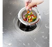 Confezione da 2 filtri per lavello da cucina, in acciaio inox, con manico, anti-intasamento antiruggine (11 cm diametro esterno/8 cm, altezza 2 cm), design facile da pulire (altezza 2 cm)