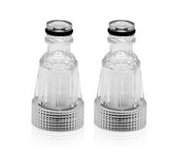 Confezione da 2 filtri per tubo da giardino, collegamento idropulitrice, connettore per tubo flessibile da 3/4 pollici, per lavaggio auto, irrigazione da giardino (bianco)