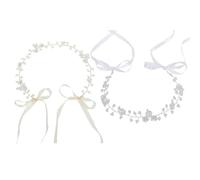 Confezione Da 2 Fiori A Tre Petali, Fascia Per Capelli Per Ragazze, Ghirlanda Di Fiori Per Bambini, Accessori Per Capelli Dorati, Accessori Per Capelli Per Ragazza Di Fiori