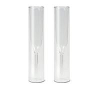 Confezione da 2 flauti a doppia parete in vetro borosilicato Capacità: 150 ml Dimensioni: Ø 5 x 23 cm.