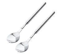 Confezione da 2 forchette telescopiche in acciaio inox, allungabili, lunghe, utensili da pranzo telescopici per barbecue, campeggio, lavastoviglie, utensili telescopici