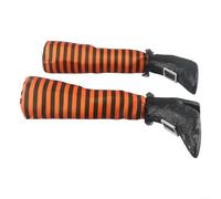 Confezione da 2 gambe di strega per Halloween, decorazioni per feste per cortile e interni, materiale in schiuma e tessuto, riutilizzabili e morbidi al tatto (arancione)