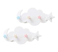 Confezione da 2 ganci adesivi a forma di stella, graziosi ganci decorativi da parete per appendere vestiti, cappelli, asciugamani, ganci resistenti per bagno, camera dei bambini, cameretta dei bambini
