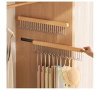 Confezione da 2 ganci estraibili per cintura, per armadio, in legno, per reggiseni, cappotti, appendiabiti da parete, organizer da appendere per cravatte, cinture, sciarpe, canottiere (12 ganci,