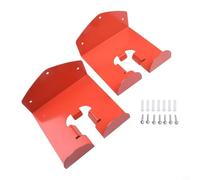 Confezione da 2 ganci per tagliabordi, resistenti, organizer per garage, per siepe e tagliabordi, montaggio a parete, in metallo, arancione