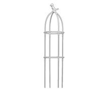 Confezione da 2 graticci da giardino obelisco per piante rampicanti, gabbia per pomodori e piselli, supporto per piante da interno ed esterno, 25 x 120 cm e 30 x 180 cm (bianco)