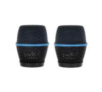 Confezione da 2 griglie nere per microfono Shure BETA87, BETA 87A, BETA 87C, con interno in schiuma antivento