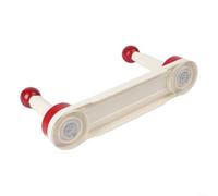 Confezione da 2 grucce appendiabiti a ventosa, telescopiche a doppia asta, in ABS senza fori, organizer per bagno, balcone, cucina, appartamenti in affitto (rosso)
