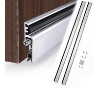 Confezione da 2 Guarnizioni Automatiche per Porte Che Bloccano La Luce | Paraspifferi a Ghigliottina con Sollevamento Automatico, Guarnizione Sottoporta In Alluminio con Profilo In Gomma