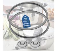 Confezione da 2 guarnizioni in gomma per pentola WMF Plus Ø22 cm (3L, 4,5L, 6,5L, 8,5L) + 2 Valvole indicatori di cottura Ø3 cm | Guarnizione in gomma pentola Express | Certificato europeo | Ricambio