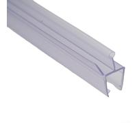 Confezione da 2 guarnizioni trasparenti per porta della doccia per vetro da 6-12 mm, striscia deflettore dell'acqua da 50 cm con separazione a secco, guarnizione in gomma facile da tagliare per