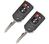 2-Pack HQRP Pieghevole Chiave Remoto Custodia 4 Pulsanti per Mazda CX7 CX9 MX5