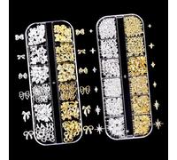 Confezione da 2 incanti artistici giapponesi alla moda in metallo, per manicure e feste professionali Unguis Art Enchantments