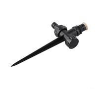 Confezione da 2 irrigatori rotanti a 360 gradi, ugelli multi-regolabili per irrigazione da giardino per prato e fattoria, plastica (nero)