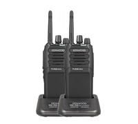 Confezione da 2 Kenwood TK-3701DE Pacchetto di walkie talkie ibridi analogico-digitali senza licenza