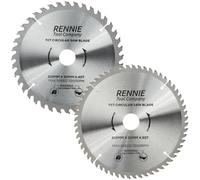 Confezione da 2 lame circolari per legno da 210 mm x 30 mm x 40 T e 60 T TCT, include anelli di riduzione del foro da 25 mm, 20 mm e 16 mm. Compatibile con seghe circolari Festool, Bosch, Makita,