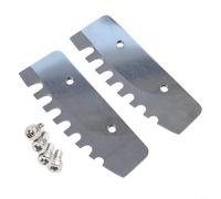 Confezione da 2 lame di ricambio per trivella per ghiaccio Quantum e Rocket, teste di taglio filettate in acciaio inossidabile con bordi seghettati per scalpellatura rapida del ghiaccio