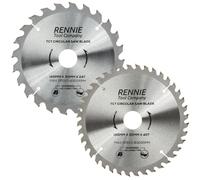 Confezione da 2 lame per sega circolare da 185 mm x 24 denti e 40 denti, foro da 30 mm + anelli di riduzione del foro da 25 mm/20 mm/16 mm, adatte per seghe circolari Evolution Bosch, Makita, Ryobi,