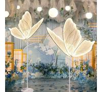 Confezione da 2 lampade da terra a LED regolabili per matrimoni, illuminazione detive d 80 cm, perfette per feste di nozze e gabbie