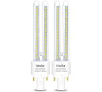 Confezione da 2 lampadine LED PLC, 2 pin, tubo 2U, mais G24, luce bianca fredda non dimmerabile