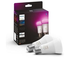 Confezione da 2 lampadine Philips Hue White e Color Ambiance E27 75W bianche collegate - Personalizza la tua illuminazione - Nouvo