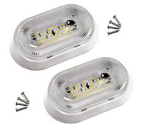 Confezione da 2 luci Rv LED Veranda 12V utilità esterna rimorchio camper illu...
