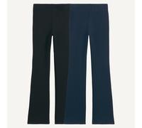 Confezione da 2 leggings svasati, a costine Nero 24 mesi - 86 cm Tinta unita