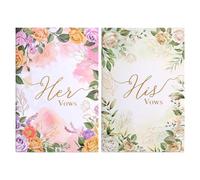 Confezione da 2 Libri di voti d'Epoca for Matrimonio, Set quaderni for Lui e for lei, Testo del Libretto for sposi for la Cerimonia Nuziale