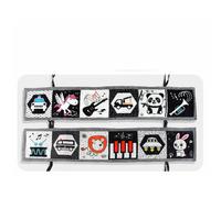 Confezione da 2 libri in tessuto bianco e nero, giocattoli per l'apprendimento dei numeri per i piÃ¹ piccoli