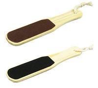 Confezione da 2 lime per manicure a doppia faccia per calli, lima per piedi in legno su 2 lati, raspa per piedi riutilizzabile per tagliare calli e rimozione del callo, file per pedicure manuale