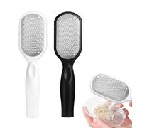 Confezione da 2 lime per piedi con cattura pelle - Raschietto per talloni ad asciugatura rapida/bagnata per piedi screpolati, strumenti per pedicure senza disordine, impugnatura antiscivolo