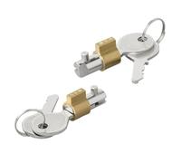 Confezione da 2 lucchetti per AL-KO AK13 fino a AK35 & AKS2000 - Antifurto gancio di traino - Serratura in ottone con 2 chiavi - Adatto per attacco a sfera AL-KO - Ø 11,5 x 25 mm