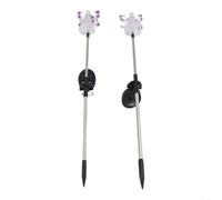 Confezione da 2 luci ad energia solare con LED che cambiano colore, per decorazione di giardini e paesaggi esterni, illuminazione resistente alle intemperie a energia solare (viola)