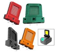 Confezione da 2 luci da lavoro a LED da 14 W, compatibili con batterie da 20 V e 21 V, mini lanterna da campeggio, portatile, per ispezione (nero+rosso)