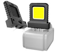 Confezione da 2 luci da lavoro a LED da 14 W, compatibili con batterie da 20 V e 21 V, mini lanterna da campeggio, portatile, per ispezione (nero + arancione)