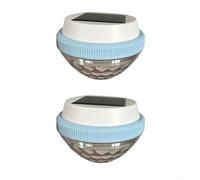 Confezione da 2 luci solari galleggianti per piscina con materiali esterni e attivazione automatica per uso esterno dell'acqua (Warm-2pack)