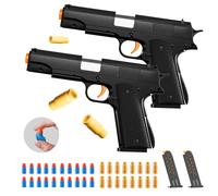 Confezione da 2 M1911 EVA Soft Foam Ejection Toy Blaster Shooting con freccette in schiuma Giochi di tiro Divertimento in giardino e giochi all'a