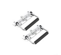 Confezione da 2 maniglie pieghevoli con copertura in gomma per un maggiore controllo durante il sollevamento di casse e scatole, telaio in ferro con rivestimento cromato (110 mm)