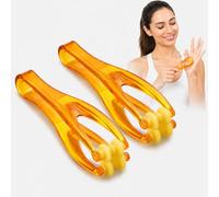 Confezione da 2 massaggiatori portatili per dita - Strumento per massaggio delle mani per nocche, palmi e polsi, strumento portatile per rilassare i muscoli e alleviare la fatica, recupero e regali