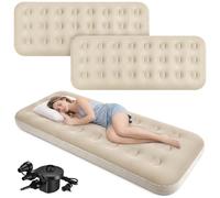 Confezione da 2 materassi gonfiabili singoli per bambini, 188 x 73 x 22 cm, con pompa elettrica, letto gonfiabile per bambini, per pigiama party, campeggio, tenda (188 x 73 x 22 cm)