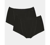 Confezione da 2 maxi slip pancia piatta Control Nero 54 (IT) - 50 (FR) Tinta unita