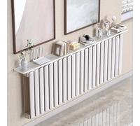 Confezione da 2 mensole per termosifone, senza trapano, ripiani in metallo con design scavato, capacità di carico di 11,3 kg, per soggiorno, cucina, bagno