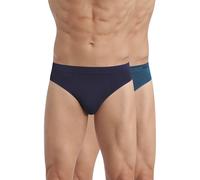 Confezione da 2 micro-slip in cotone senza cuciture SEAMLESS Blu M Tinta unita