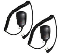 2-Pack HQRP 2 Pin Mini Microfono Altoparlante per Kenwood NX Th TK Serie Due-Vie