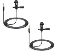 Confezione da 2 microfoni Lavalier compatibili con DJI Mic 2 e Rode | Trasmettitori wireless GO 2/II - microfono indossabile omnidirezionale lav bavero per interviste Vlog streaming conferenze