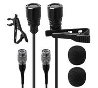 Confezione da 2 microfoni Lavalier da bavero per Audio Technica unidirezionale a condensatore con clip a clip, microfono Hirose, connettore femmina a 4 pin, per lavoro per interviste e insegnamenti, a